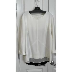Paule Ka  Women Long Sleeves Blouse Black White Size 46